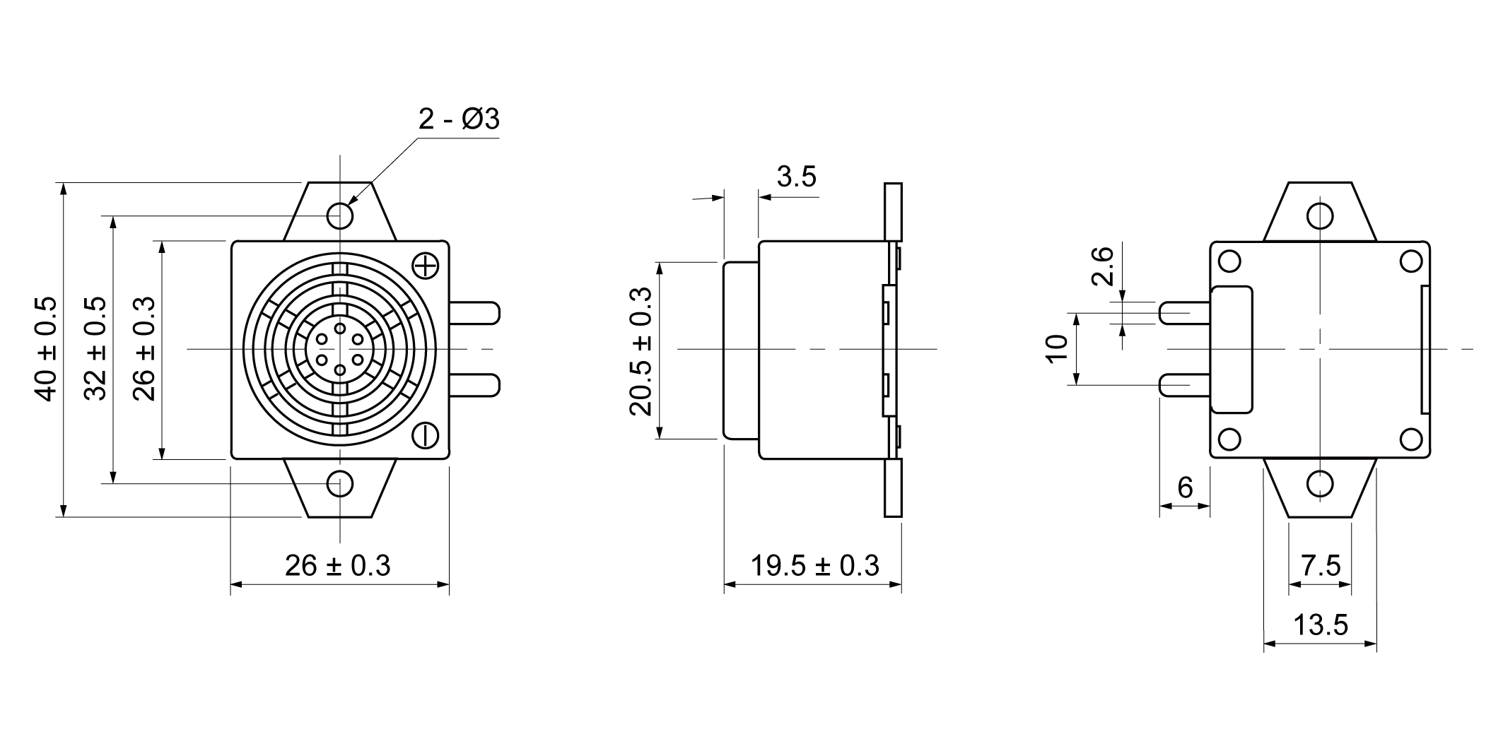 MEB2620E-W24T Mechanical Drawing